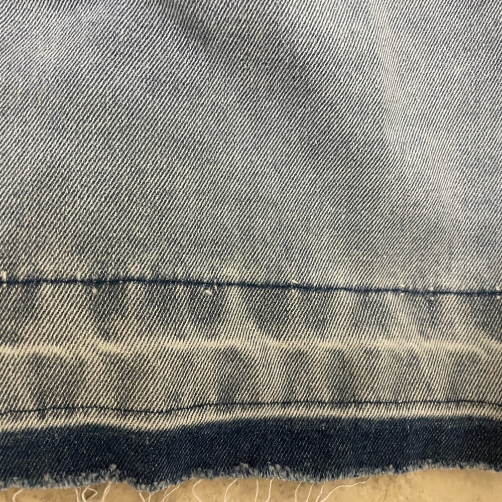 Denim maxi skirt with front slit - Picture 4 of 5